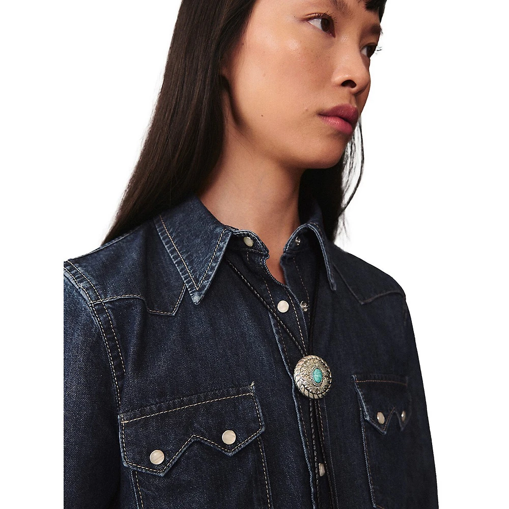 Rodeo Chest-Pocket Denim Shirt