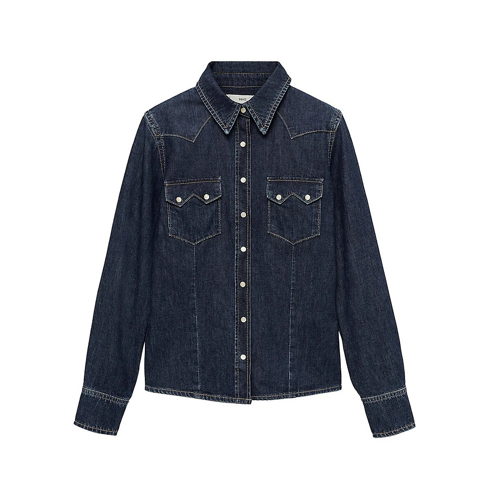 Rodeo Chest-Pocket Denim Shirt