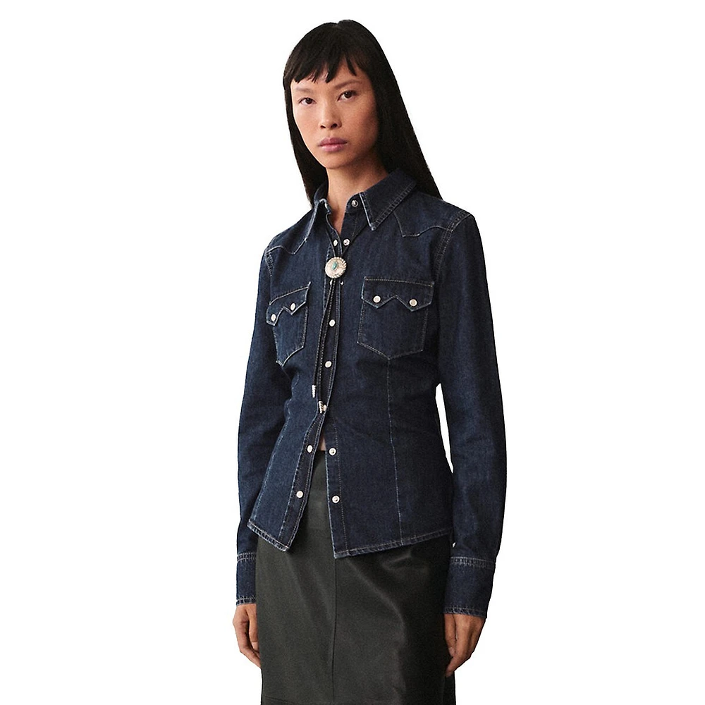 Rodeo Chest-Pocket Denim Shirt