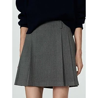 Grunge Pleated Pinstripe Mini Skirt