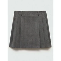 Grunge Pleated Pinstripe Mini Skirt