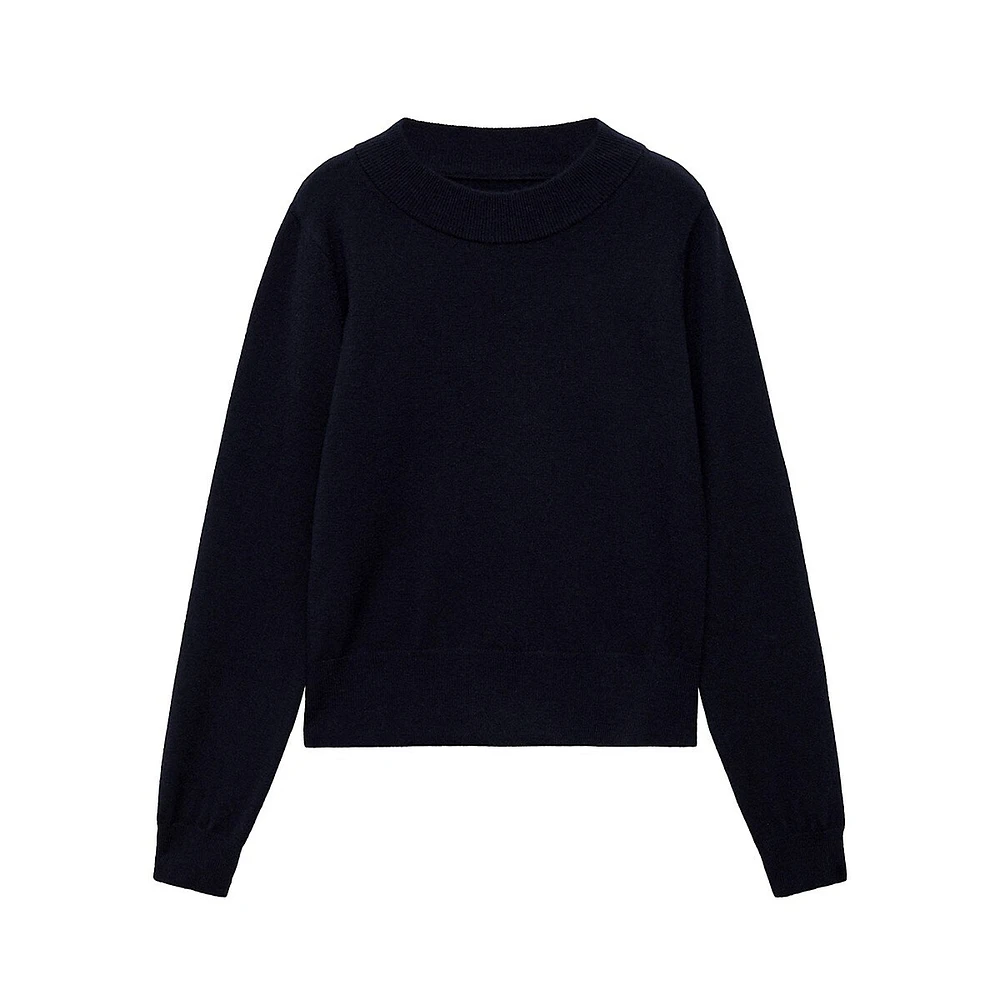 Nekko Rib-Trim Crewneck Sweater
