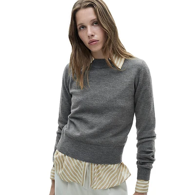 Nekko Rib-Trim Crewneck Sweater