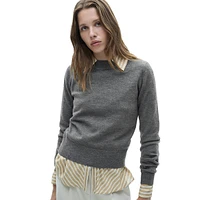 Nekko Rib-Trim Crewneck Sweater