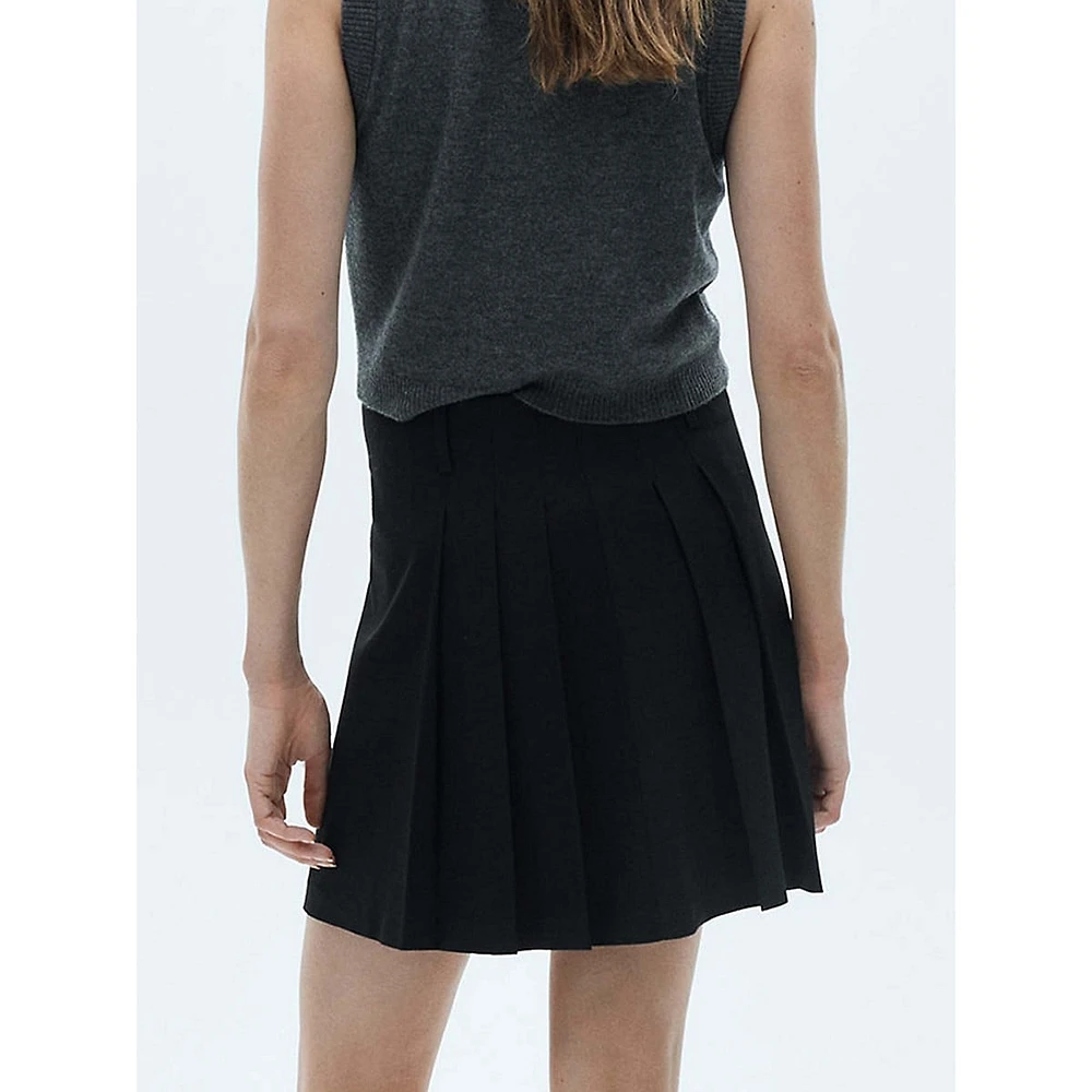 Grunge Pleated Mini Skirt