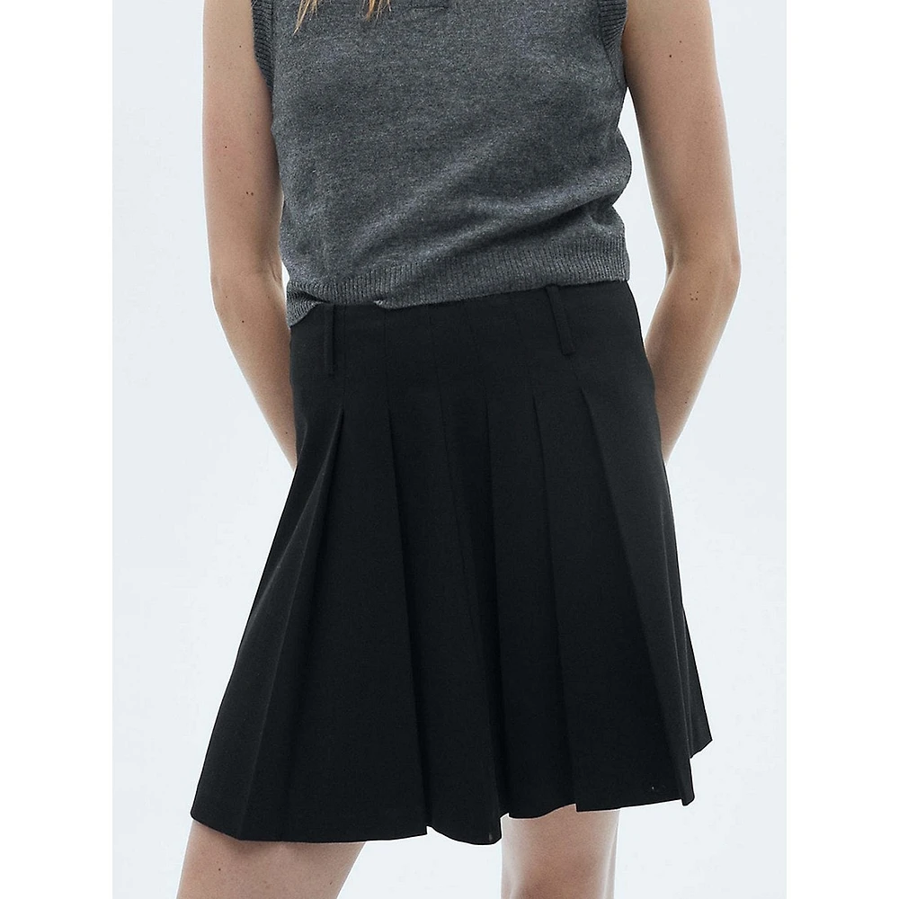 Grunge Pleated Mini Skirt