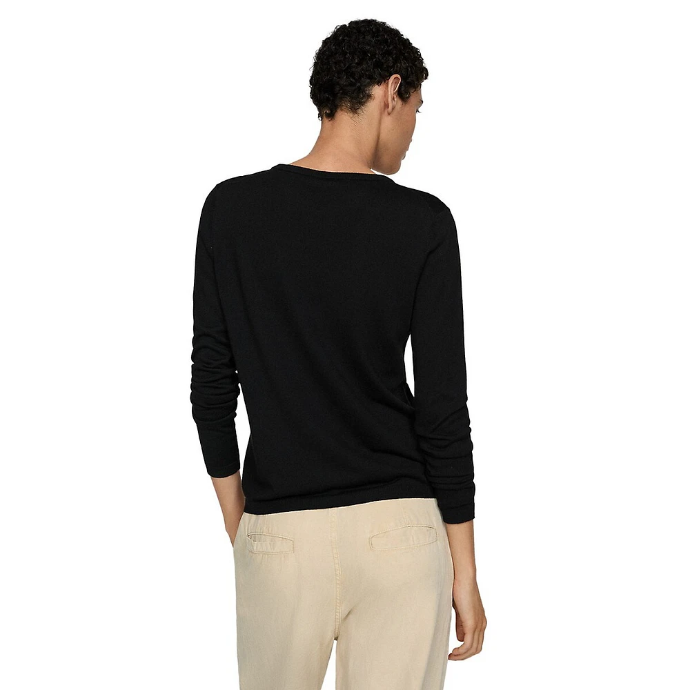 Lucca Fine-Knit Crewneck Sweater