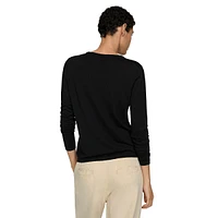 Lucca Fine-Knit Crewneck Sweater