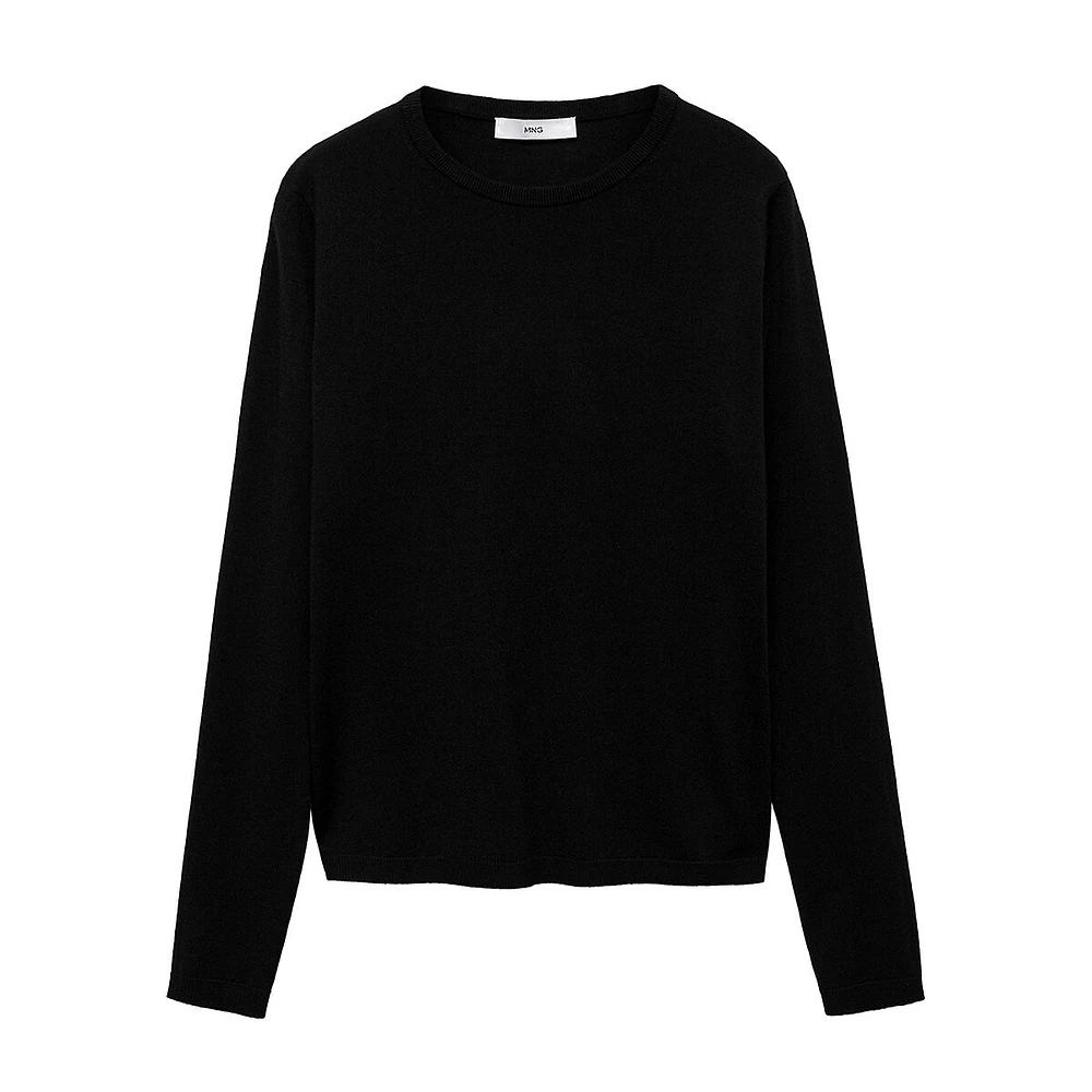 Lucca Fine-Knit Crewneck Sweater