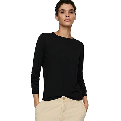 Lucca Fine-Knit Crewneck Sweater