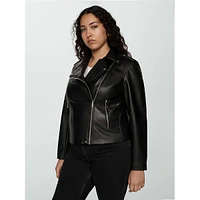 Liz Faux Leather Moto Jacket