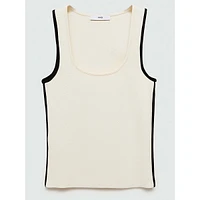 Como Scoopneck Side-Stripe Tank Top