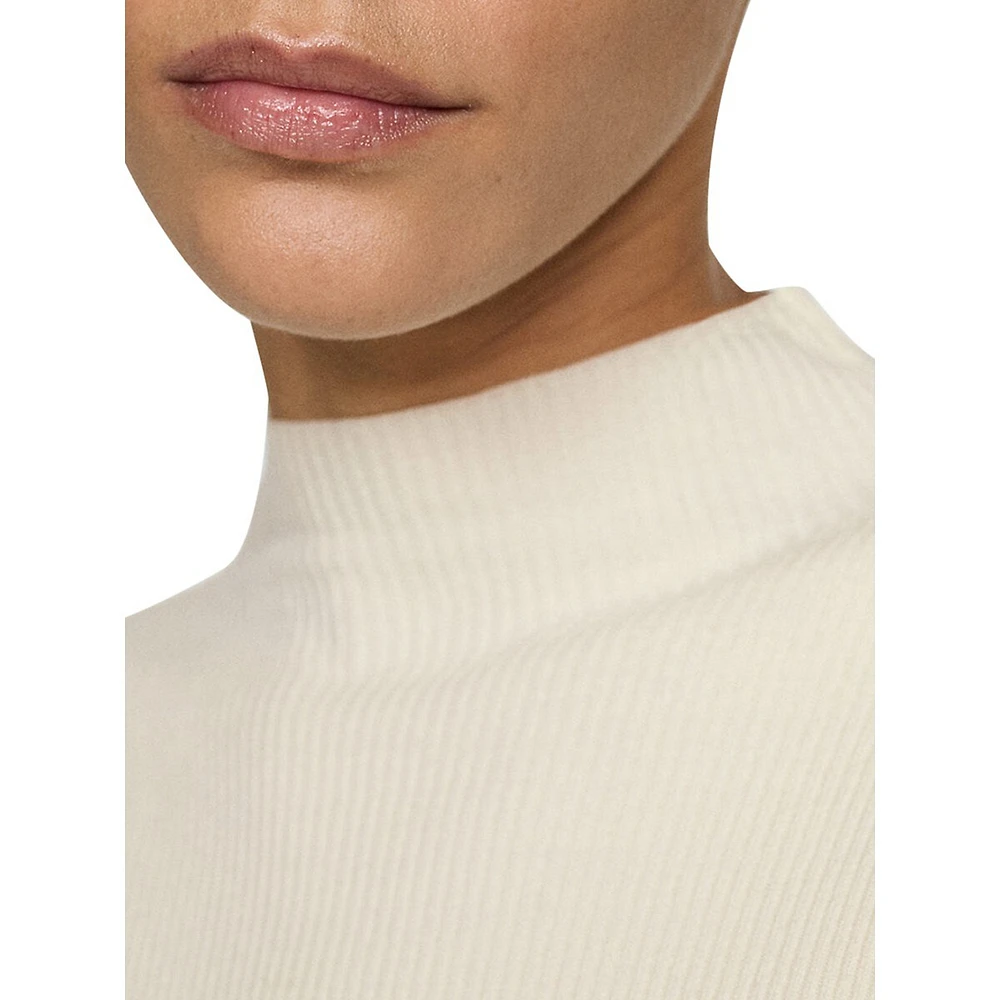 Depaul Contrast-Trim High-Neck Ribbed Sweater