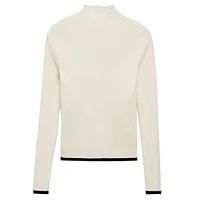 Depaul Contrast-Trim High-Neck Ribbed Sweater