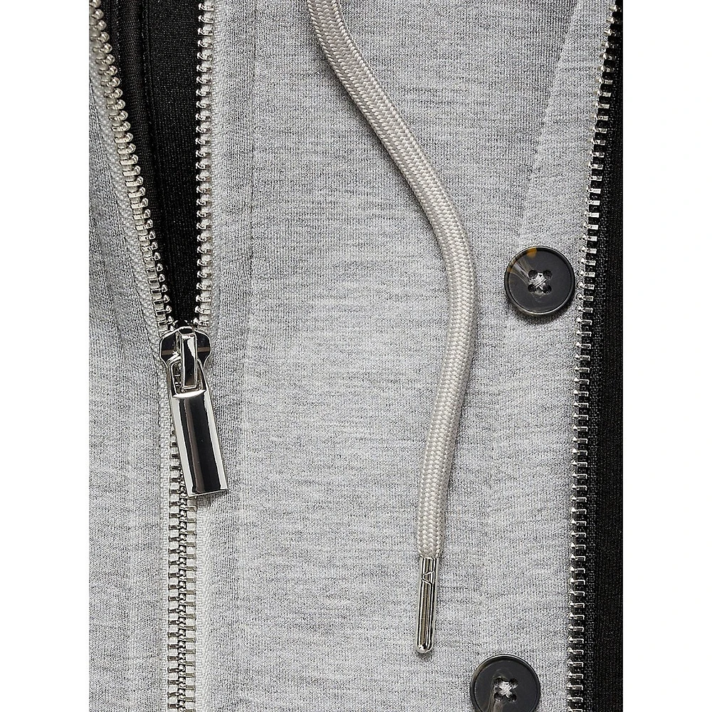 Noa Short Collared Jacket With Hooded Insert