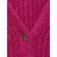 Seeds Ribbed V-Neck Fitted Cardigan