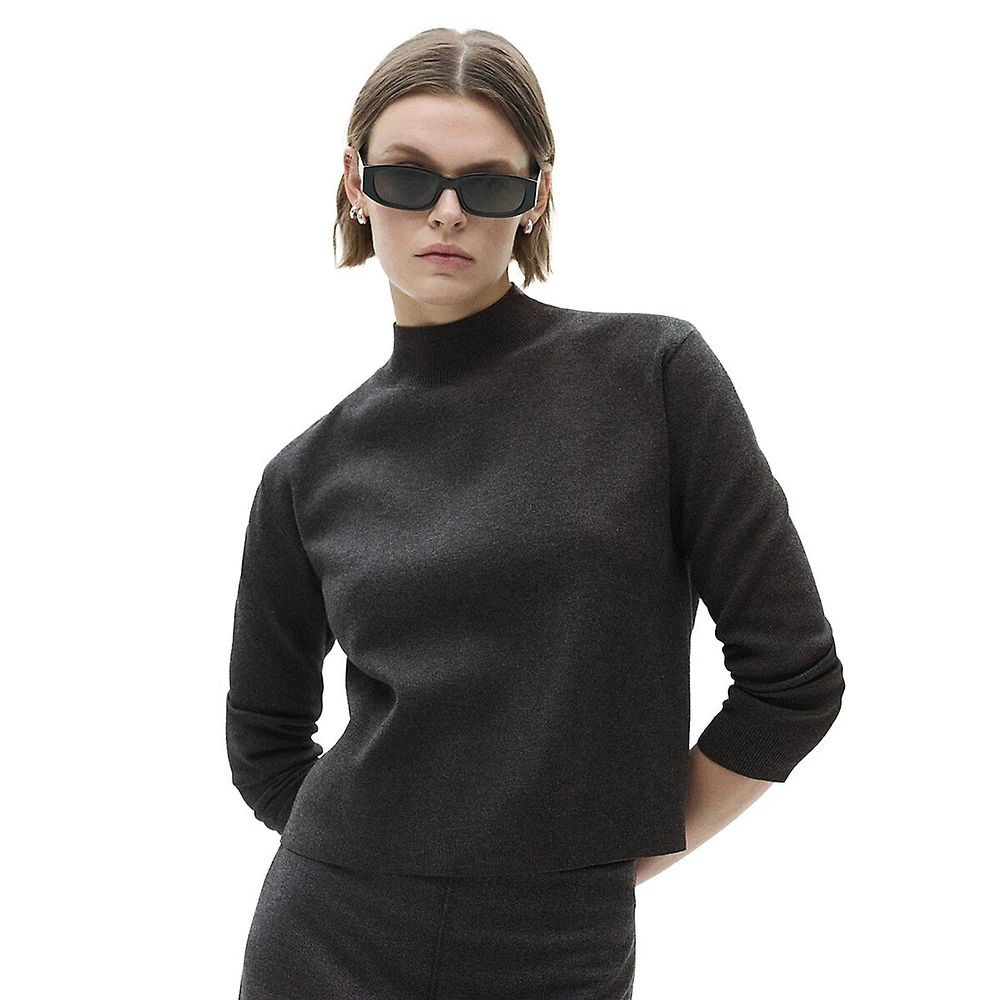 Tenacio Fine-Knit Mockneck Sweater