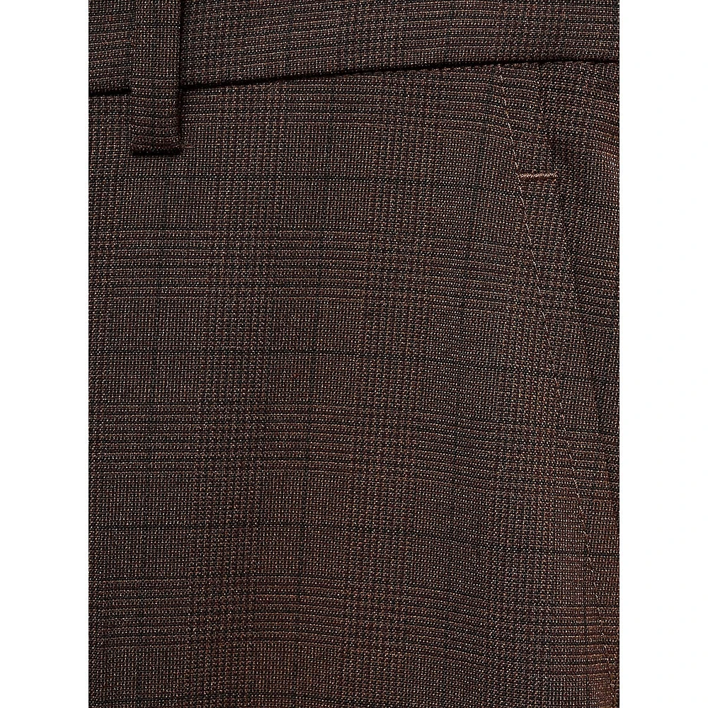 Charles Straight-Leg Plaid Dress Pants