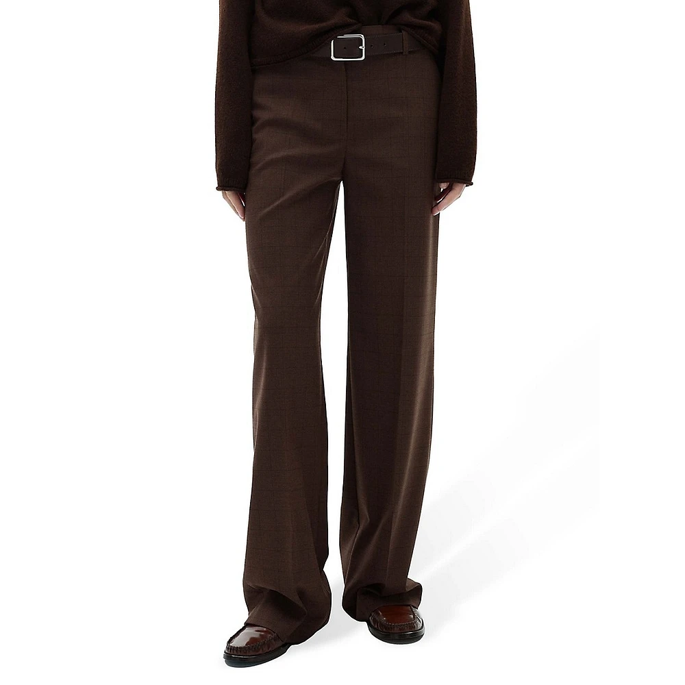 Charles Straight-Leg Plaid Dress Pants