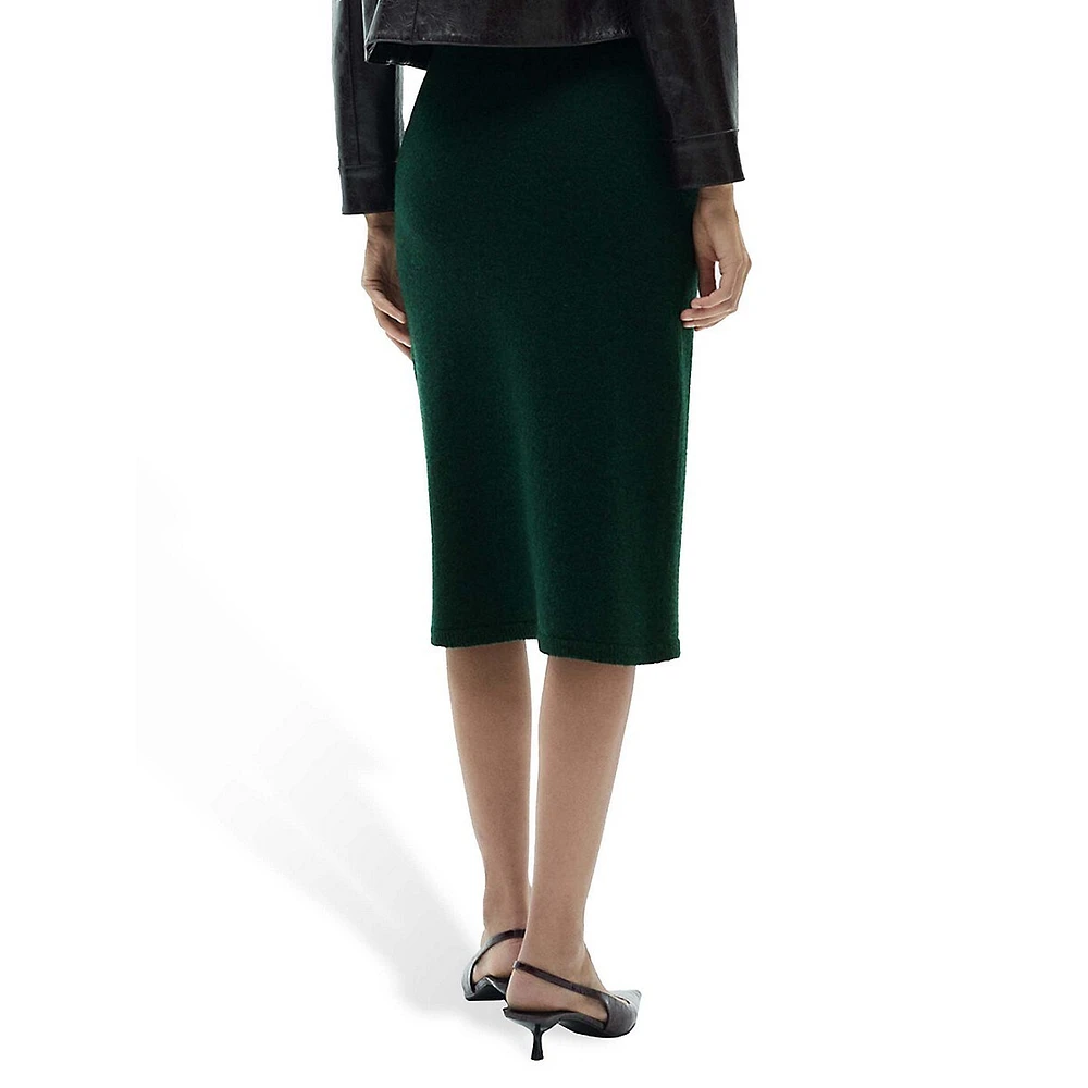 Eliote Fine-Knit Flared Midi Skirt