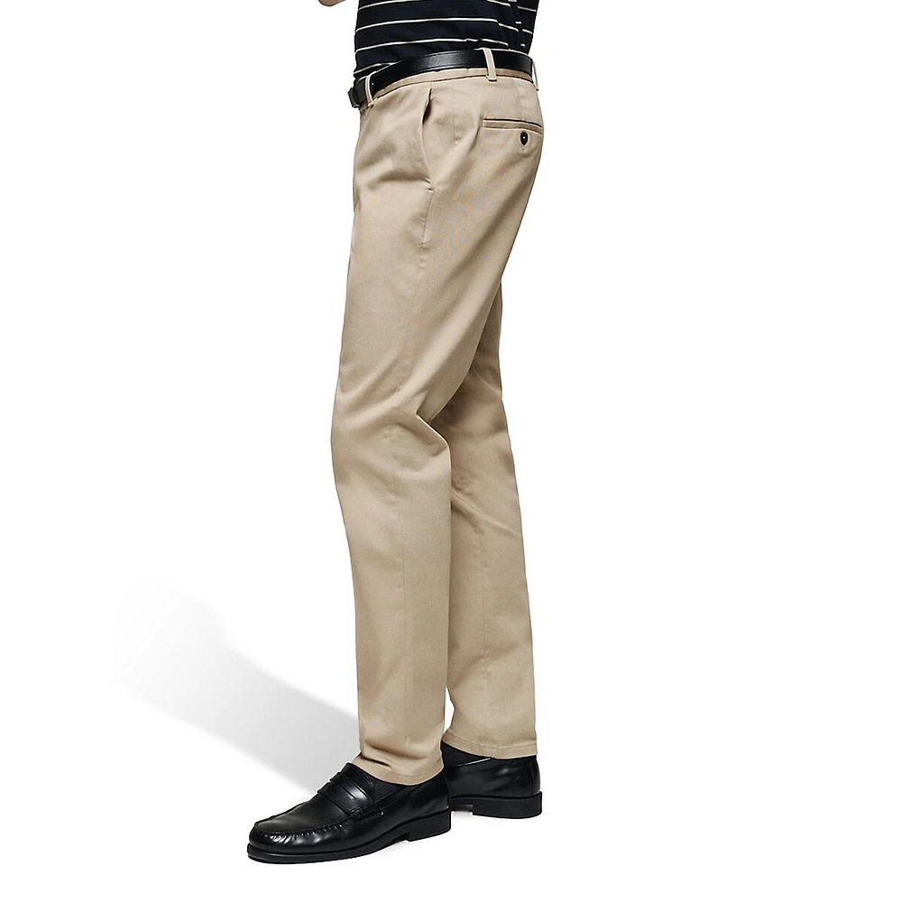 Barna Slim-Fit Stretch-Cotton Pants