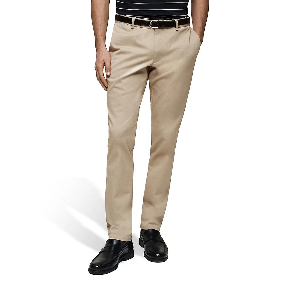 Barna Slim-Fit Stretch-Cotton Pants