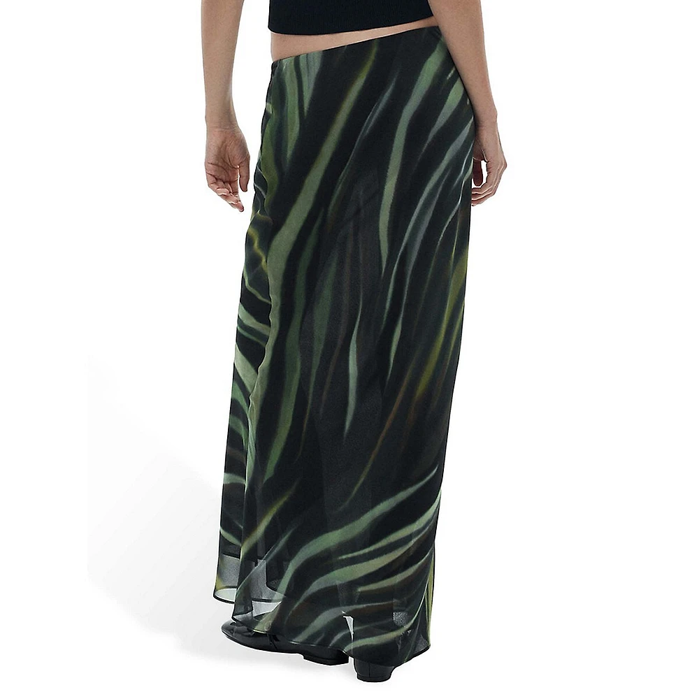 Donny Printed Illusion Maxi Skirt