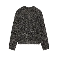 Clorets Cotton-Blend Mottled-Knit Sweater