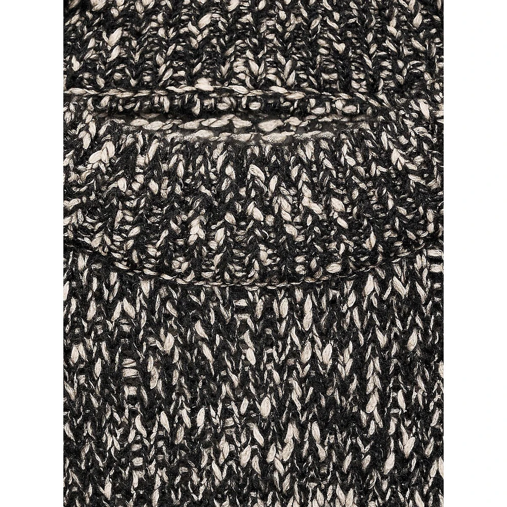 Clorets Cotton-Blend Mottled-Knit Sweater