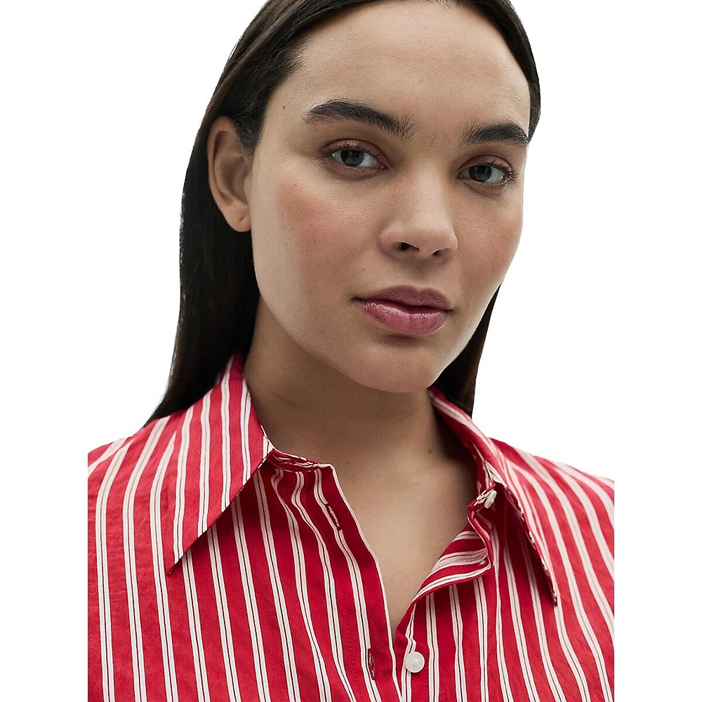 Nina Striped Button-Up Shirt