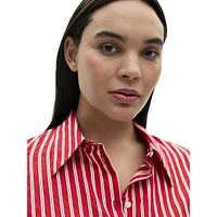 Nina Striped Button-Up Shirt