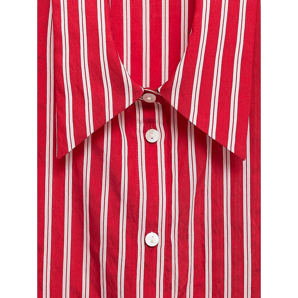 Nina Striped Button-Up Shirt