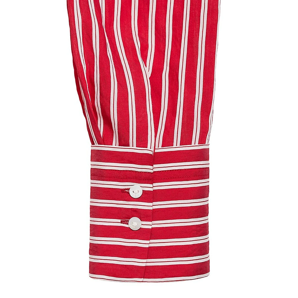Nina Striped Button-Up Shirt
