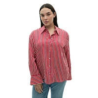 Nina Striped Button-Up Shirt