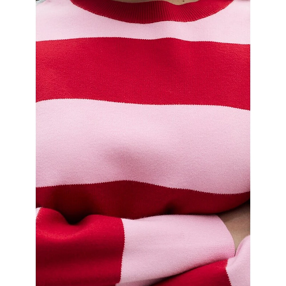 Block-Stripe Boxy Sweater