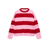 Block-Stripe Boxy Sweater