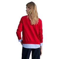 Cardigan à col en V mélange de Tencel