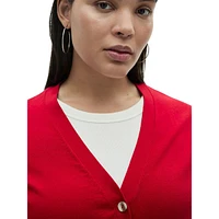 Cardigan à col en V mélange de Tencel