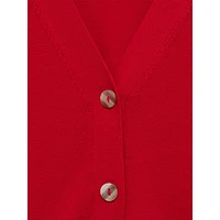 Cardigan à col en V mélange de Tencel