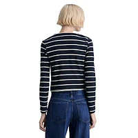 Porto Striped Crop Cardigan