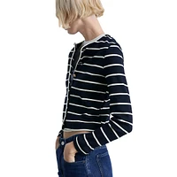 Porto Striped Crop Cardigan