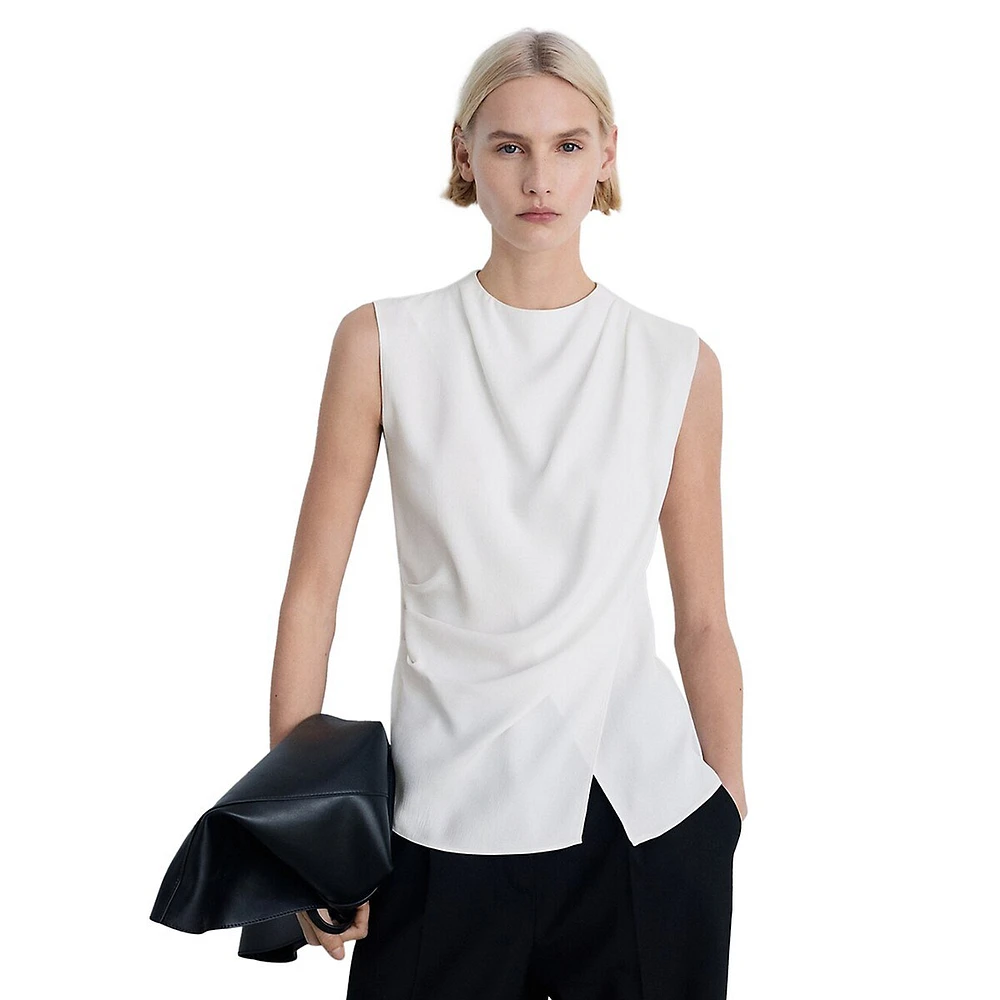 Faux Wrap Shell Top