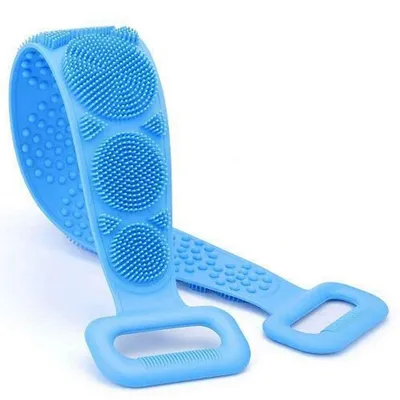 Silicone Back Scrubber Body Cleaning Tools Bath Shower Belt Massage Brush Tool