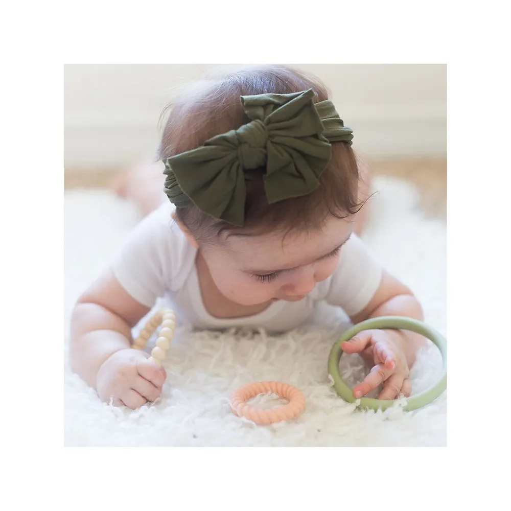3-Piece Textured Ring Silicone Teether Set
