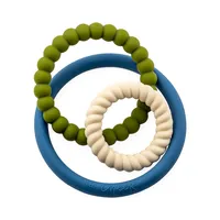 3-Piece Textured Ring Silicone Teether Set