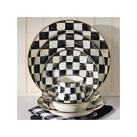 Courtly Check Enamel Dinner Plate
