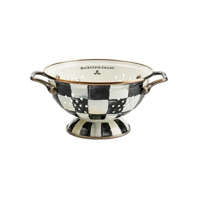 Courtly Check Enamel Small Colander