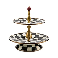 Courtly Check Enamel -Tier Sweet Stand