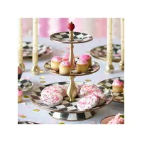 Courtly Check Enamel 3-Tier Sweet Stand