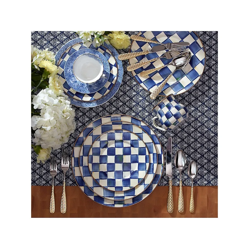 Royal Check Enamel Dinner Plate